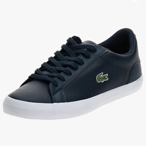 Lacoste Men's Lerond BL 1 Leather Lace Up Trainer Black Men's Size 9.5 EU 42.5
